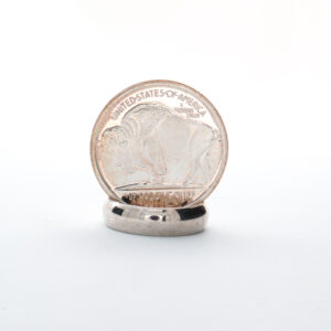 Fine silver coin with 
Sterling Silver ring